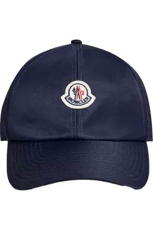 Moncler Tilbehør, Dame, Blå, ONE SIZE, Satin, Satin Baseball Cap