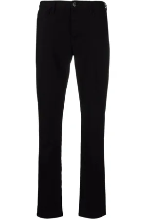 Emporio Armani Bukser, Herre, Sort, W29, Bomuld, Slim-fit Bukser