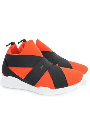 John Galliano Sko, Herre, Sort, 44 EU, Læder, Neopren Slip-On Sneakers Hvid Sål