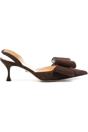 Mach & Mach Sko, Dame, Brun, 37 1/2 EU, Le Cadeau Kitten Heel Slingback Pumps
