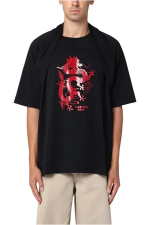 MARTINE ROSE Top, Herre, Sort, L, Kortærmet rund hals T-shirt