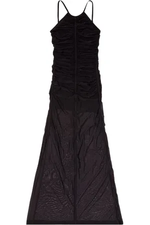 Diesel Kjole, Dame, Sort, M, Nylon, Amami Drape Tulle Kjole
