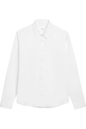 Ami Skjorte, Herre, Hvid, S, Bomuld, Hvid Bomuld Poplin Skjorte - Klassisk