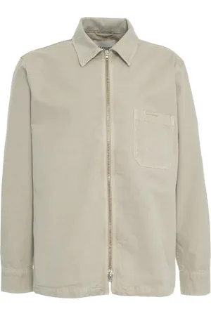 Closed Jakke, Herre, Grå, M, Bomuld, Grå overshirt med skjortekrave