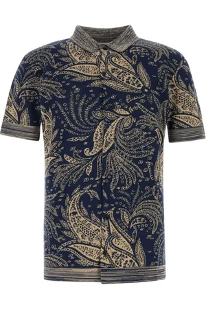 Etro Top, Herre, Flerfarvet, M, Bomuld, Broderet bomuldsskjorte