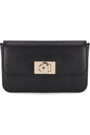 Furla Taske, Dame, Sort, ONE SIZE, Uld, Mini Crossbody Taske med Arco Logo
