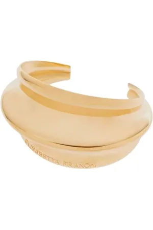Elisabetta Franchi Tilbehør, Dame, Gul, ONE SIZE, Uld, Guldarmbånd med charms