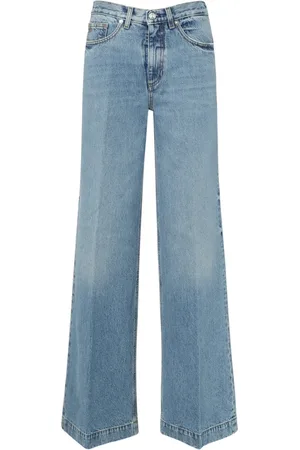 Nine In The Morning Jeans, Dame, Blå, W30, Denim, Lysblå Wide Leg Denim Jeans