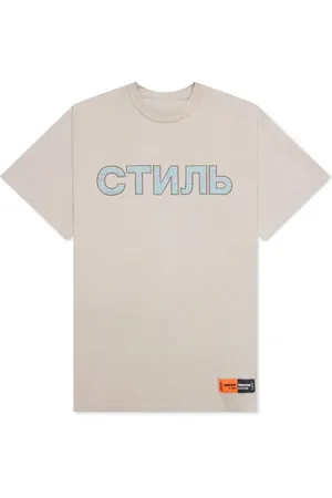 Heron Preston Top, Herre, Grå, M, Bomuld, Logo Strass Bomulds T-shirt