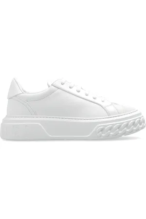 Casadei Sko, Dame, Hvid, 41 EU, Læder, Off Road Platform Sneakers