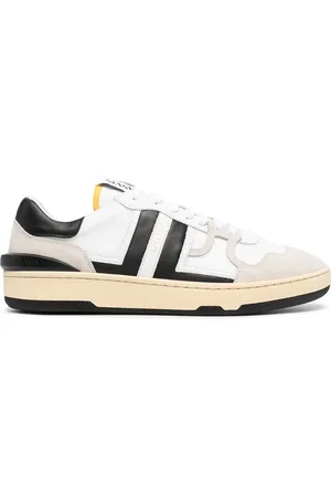 Lanvin Sko, Herre, Hvid, 41 EU, Læder, Hvide Læder Low-Top Sneakers