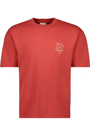 Drôle de Monsieur Top, Herre, Rød, S, Bomuld, Vignes Slogan T-shirt