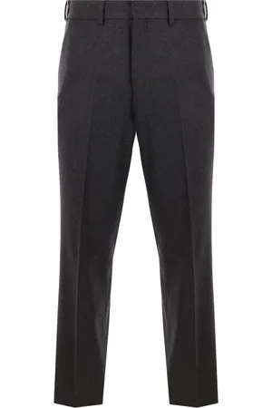 Fendi Bukser, Herre, Grå, M, Cashmere, Straight-leg Bukser