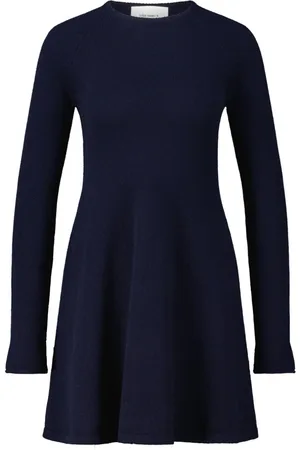 Lisa Yang Kjole, Dame, Blå, XS, Cashmere, Cashmere A-Line Strikkjole