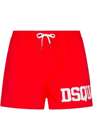 Dsquared2 Badetøj, Herre, Rød, XL, Tyl, Boxer Badedragt - Midi Style