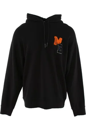 MARCELO BURLON Sweathshirts & Hoodies, Herre, Sort, 2XL, Bomuld, Chop Over Hættetrøje