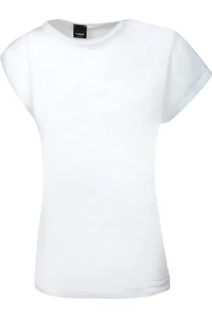 Pinko Top, Dame, Hvid, S, Elegant kortærmet bluse