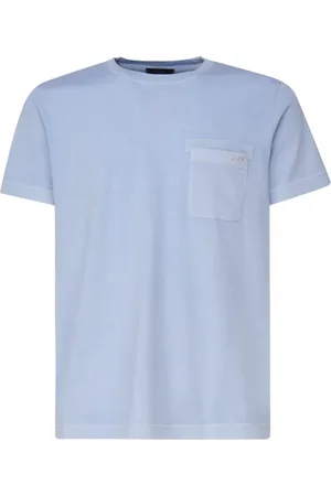 FAY Top, Herre, Blå, 3XL, Bomuld, Crew Neck T-Shirt
