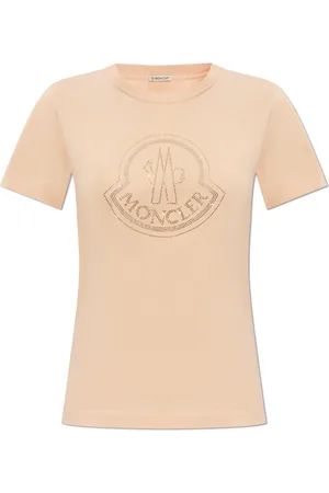 Moncler Top, Dame, Lyserød, S, Bomuld, Crystal Logo T-shirt