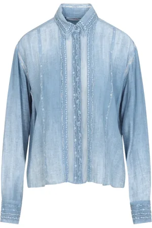 ERMANNO SCERVINO Bluser & Skjorter, Dame, Blå, 2XS, Blå Elegant Skjorte