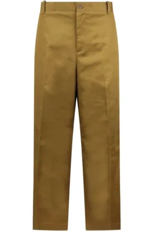 Maison Kitsuné Bukser, Herre, Brun, S, Uld, Stilfulde lige bukser