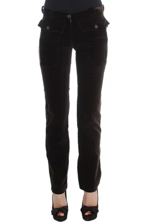 ERMANNO SCERVINO Jeans, Dame, Brun, S, Bomuld, Italienske Slim Fit Bomuldsbukser