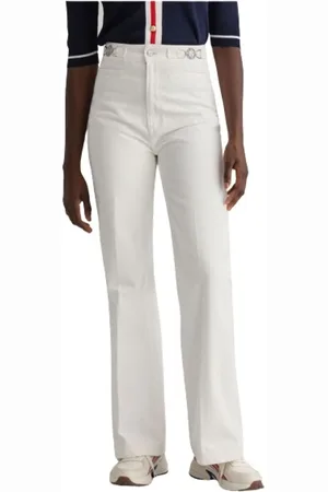 GANT Jeans, Dame, Hvid, W29, Bomuld, Højtaljede Flare Jeans
