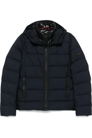 FAY Jakke, Herre, Blå, L, Uld, Hooded Puffer Jacket
