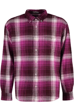 GANT Skjorte, Herre, Flerfarvet, S, Bomuld, Flannel Skjorte med Tern og Frontlomme