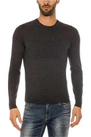 Emporio Armani Strik, Herre, Grå, XS, Uld, Sweatshirts