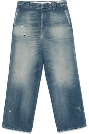 Golden Goose Jeans, Herre, Blå, L, Blå Preussiske Jeans med Skjult Lukning