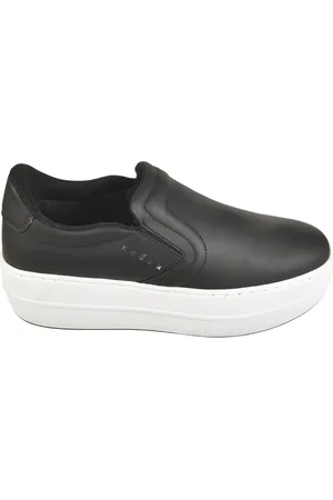 Hogan Sko, Dame, Sort, 40 EU, Læder, Slip-on Sneakers Skyscraper