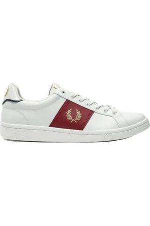 Fred Perry Sko, Herre, Hvid, 44 EU, Læder, Leather Side Panel Porcelain Sneakers