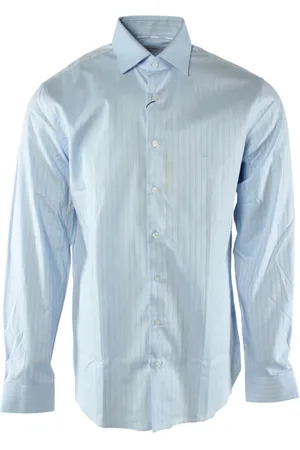 Calvin Klein Skjorte, Herre, Blå, 3XL, Bomuld, Fitted Stretch Skjorte