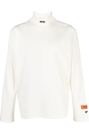 Heron Preston Top, Herre, Hvid, XL, Bomuld, Langærmet top