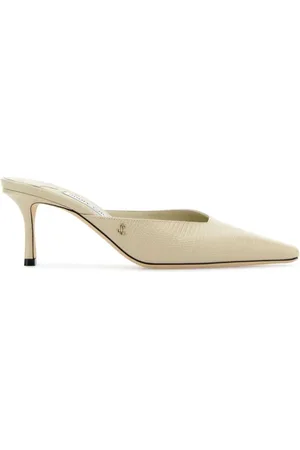 Jimmy Choo Sko, Dame, , 38 1/2 EU, Læder, Sand Læder Vivi Mules
