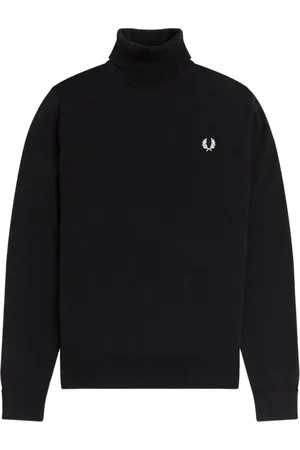 Fred Perry Strik, Herre, Sort, XL, Bomuld, Turtleneck Sweater