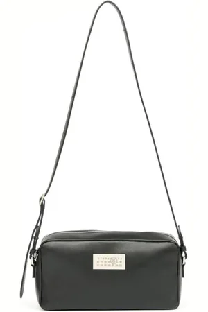 Maison Margiela Taske, Dame, Sort, ONE SIZE, Uld, Sort læder skuldertaske med tal