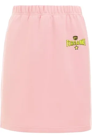 Chiara Ferragni Nederdel, Dame, Lyserød, XS, Cotton Mini Skirt