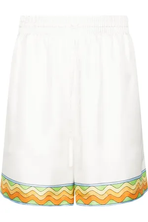 Casablanca Shorts, Herre, Hvid, S, Polyester, Silke Shorts med Snøre