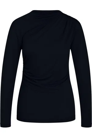 Bruuns Bazaar Top, Dame, Sort, S, Draperet Sort Bluse Top