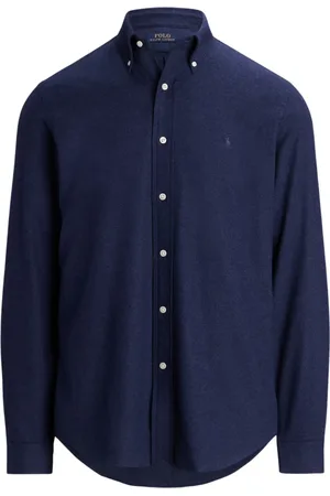 Ralph Lauren Skjorte, Herre, Blå, S, Bomuld, Fitted Performance Twill Skjorte