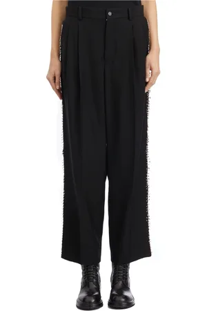 Comme des Garçons Bukser, Dame, Sort, S, Uld, Uldbukser med nåle