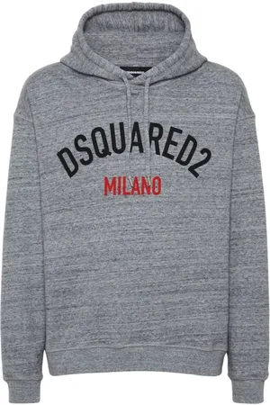 Dsquared2 Sweathshirts & Hoodies, Herre, Grå, L, Bomuld, Hoodie