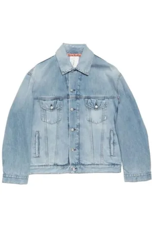 Acne Studios Jakke, Herre, Blå, L, Uld, Stilfuld denimjakke