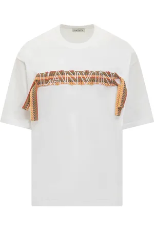 Lanvin Top, Herre, Hvid, XL, Curb Lace Oversized T-shirt