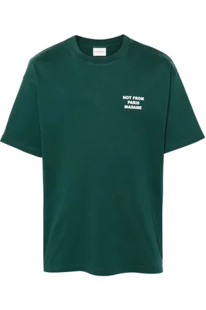 Drôle de Monsieur Top, Herre, Grøn, L, Bomuld, Sjov Bomulds Logo T-shirt