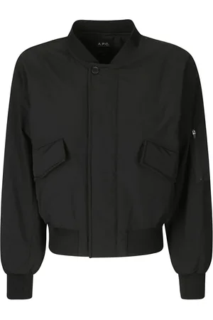 A.P.C. Jakke, Dame, Sort, M, Polyester, Bomberjakke med klaplommer