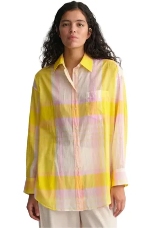 GANT Bluser & Skjorter, Dame, Flerfarvet, 2XS, Bomuld, Checkered Madras Cotton Shirt