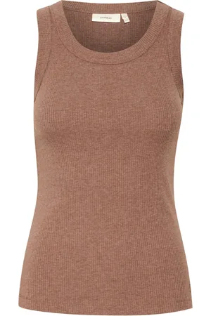INWEAR Top, Dame, Brun, M, Bomuld, Brun Puce Melange Tank Top